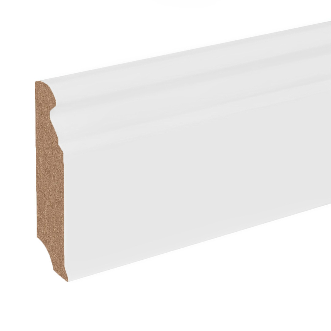 Rodapié/zócalo/moldura de suelo Novara-2 (73005) 16 x 78 x 2400 mm Blanco glaciar