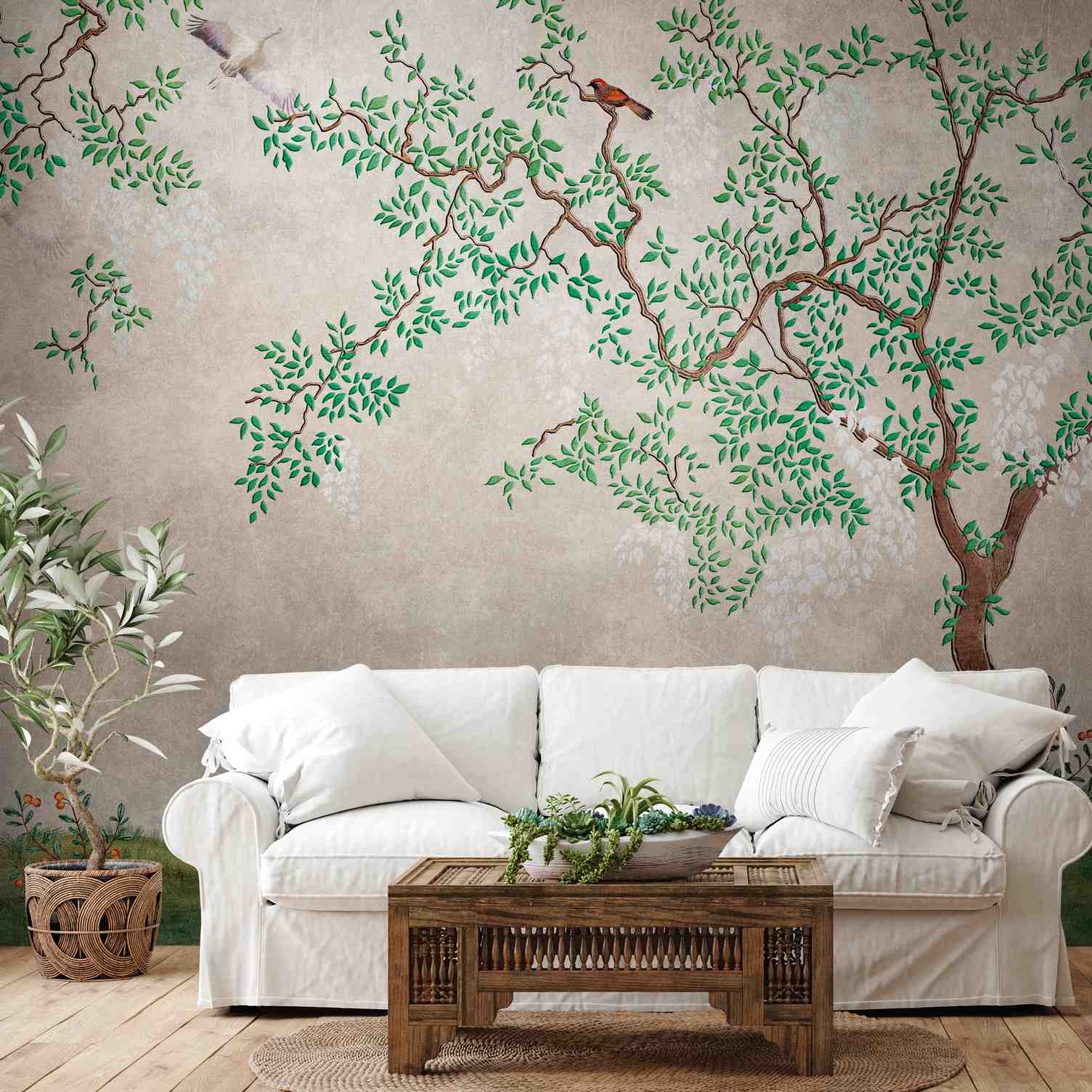 Papel pintado fotográfico A.S. Creation The Wall 382331 Un motivo por rollo Verde Casa de Campo