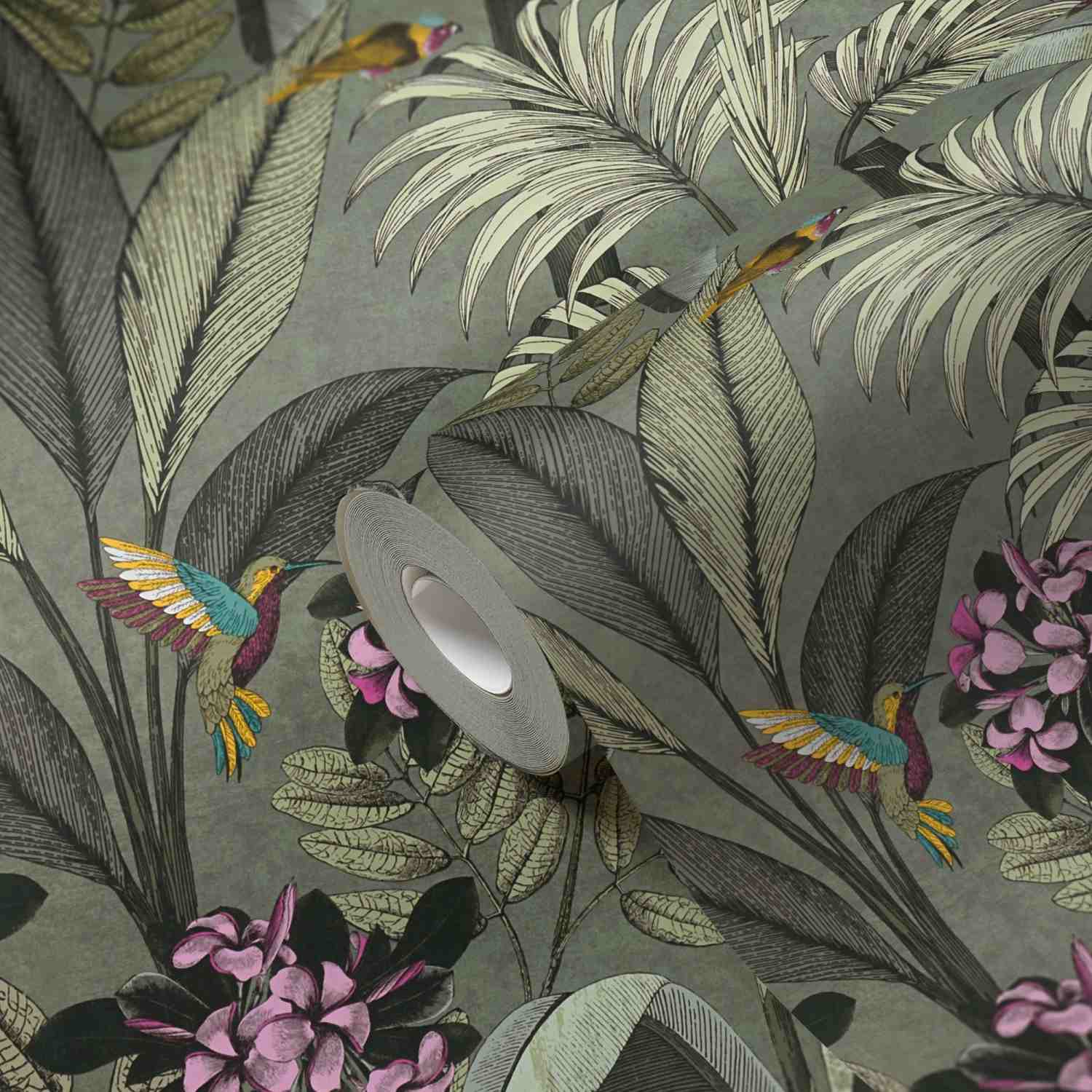 A.S. Creation PintWalls 387382 Papel pintado no tejido Vintage Retro 0,53 x 10,05 m Verde