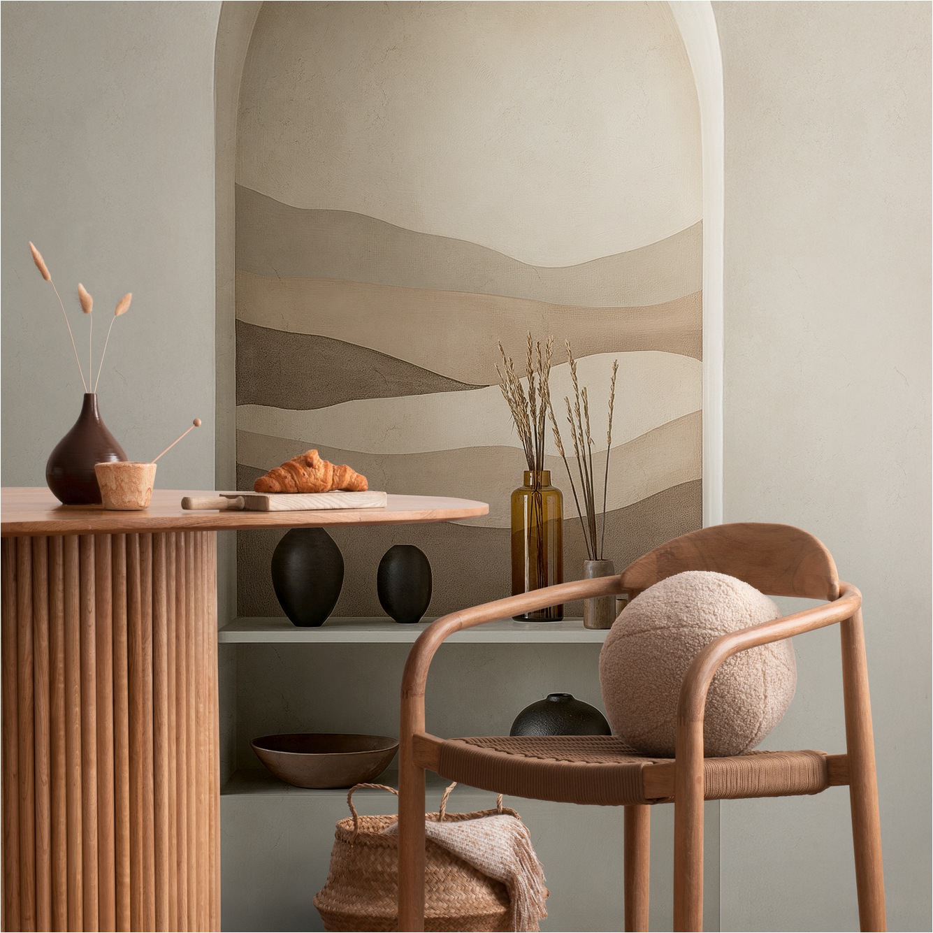 Fotomural 791446 Beige 3D Escandinavo CosmoLiving de Cosmopolitan A.S. Creation