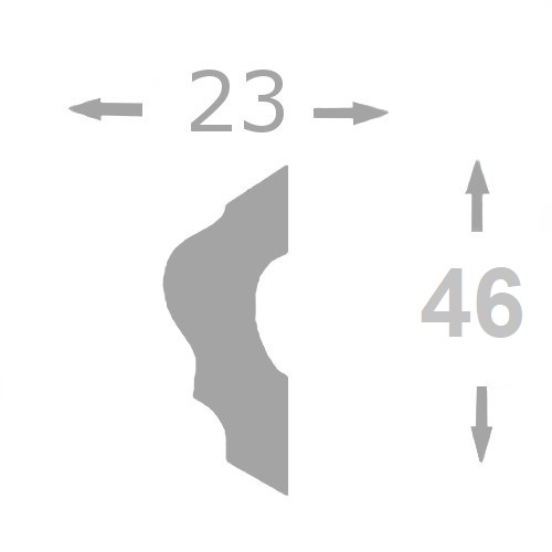 Zierleiste "Ibiza 54" Querschnitt