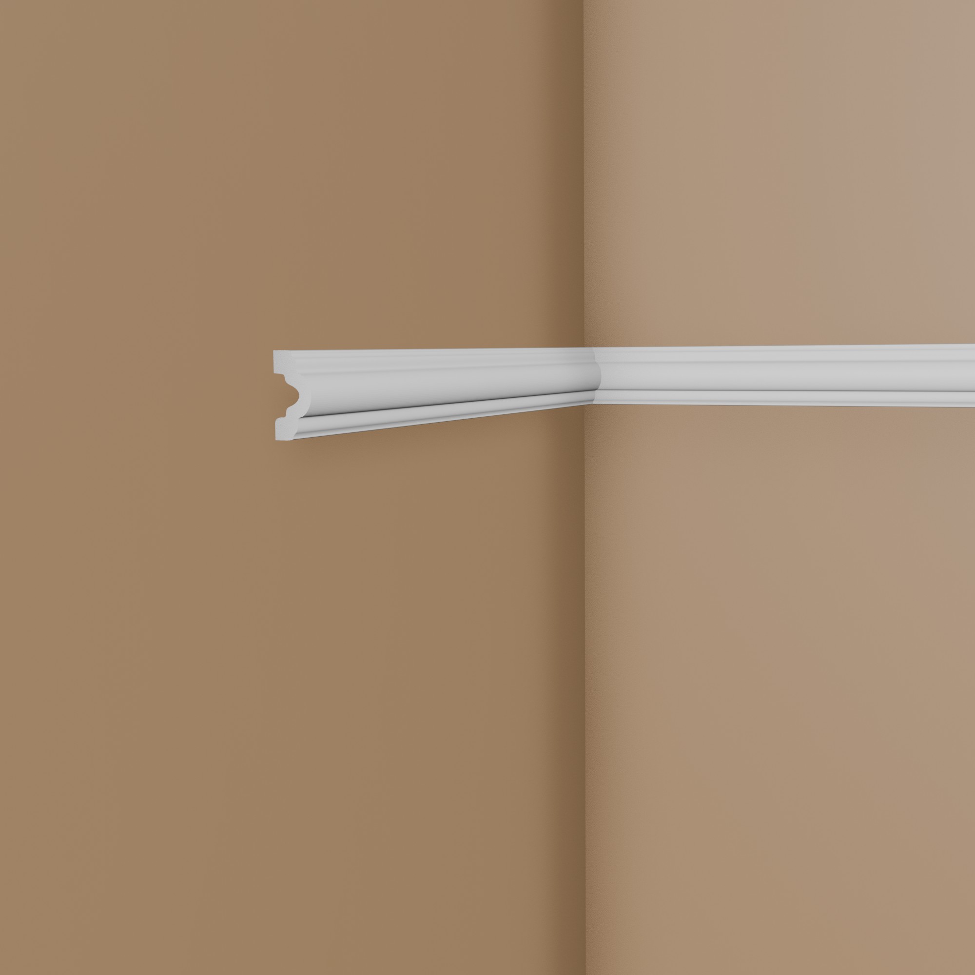 PROVISTON Moldura decorativa "NE002" 18 x 40 x 2000 mm Blanco Moldura de pared Decoración de pared Alta calidad