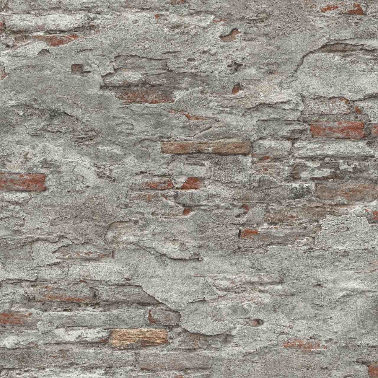 Rasch Factory III 939330 Papel pintado no tejido Imitación piedra 0,53 x 10,05 m Gris