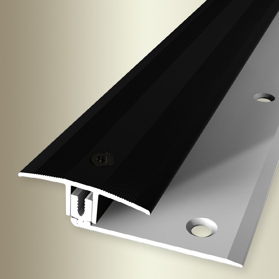 Perfil de transición Küberit B 37 mm, altura de borde 7-17 mm, tira de transición, aluminio anodizado