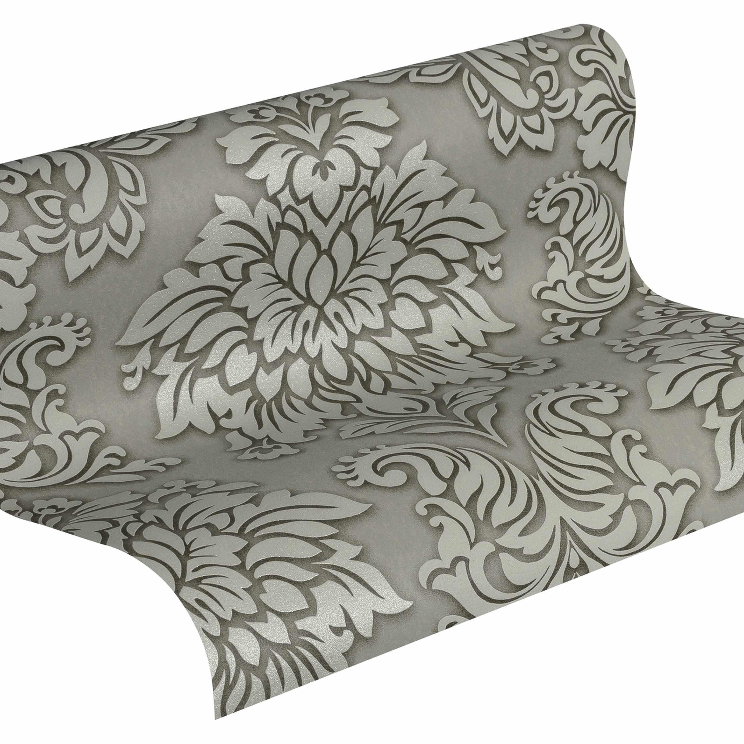 A.S. Creation Metropolitan Stories 368981 Papel pintado barroco no tejido 0,53 m x 10,05 m Gris