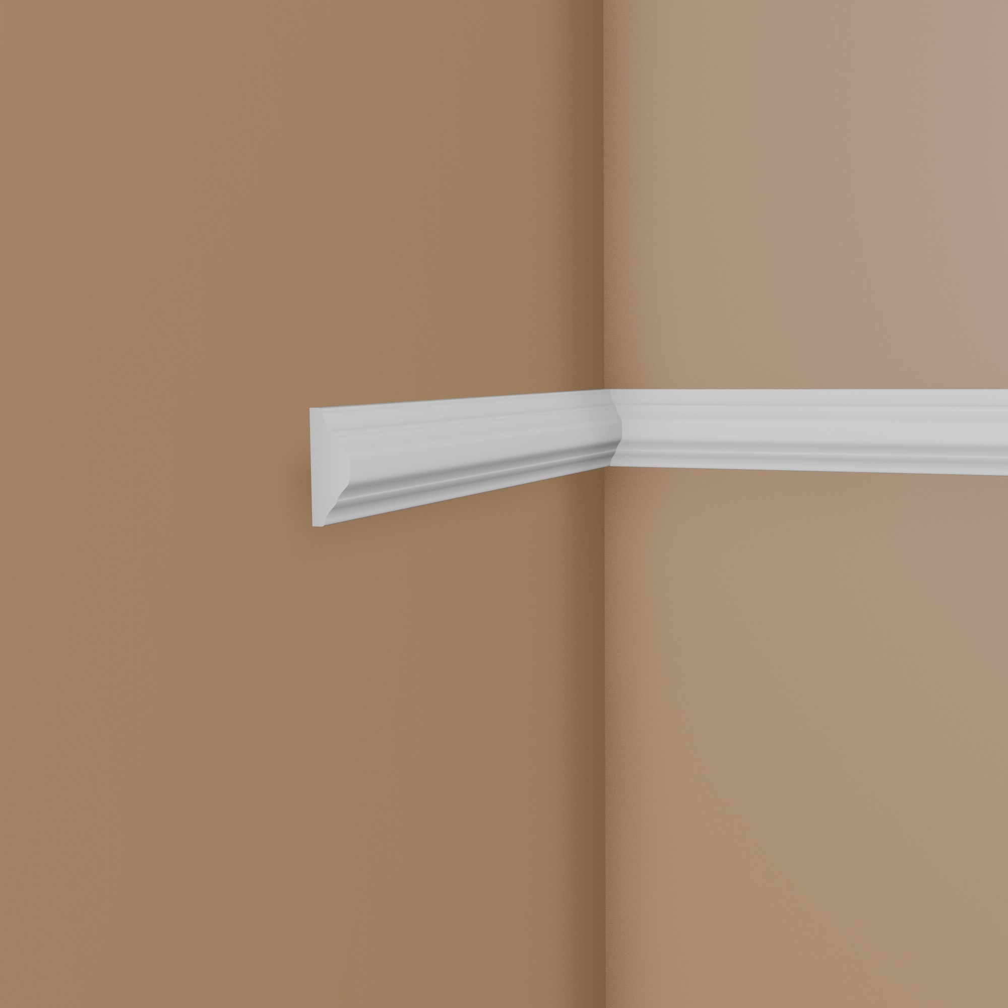 Moldura decorativa PROVISTON "NE003" 10 x 22 x 2000 mm, blanca, para pared. Decoración de pared de alta calidad.