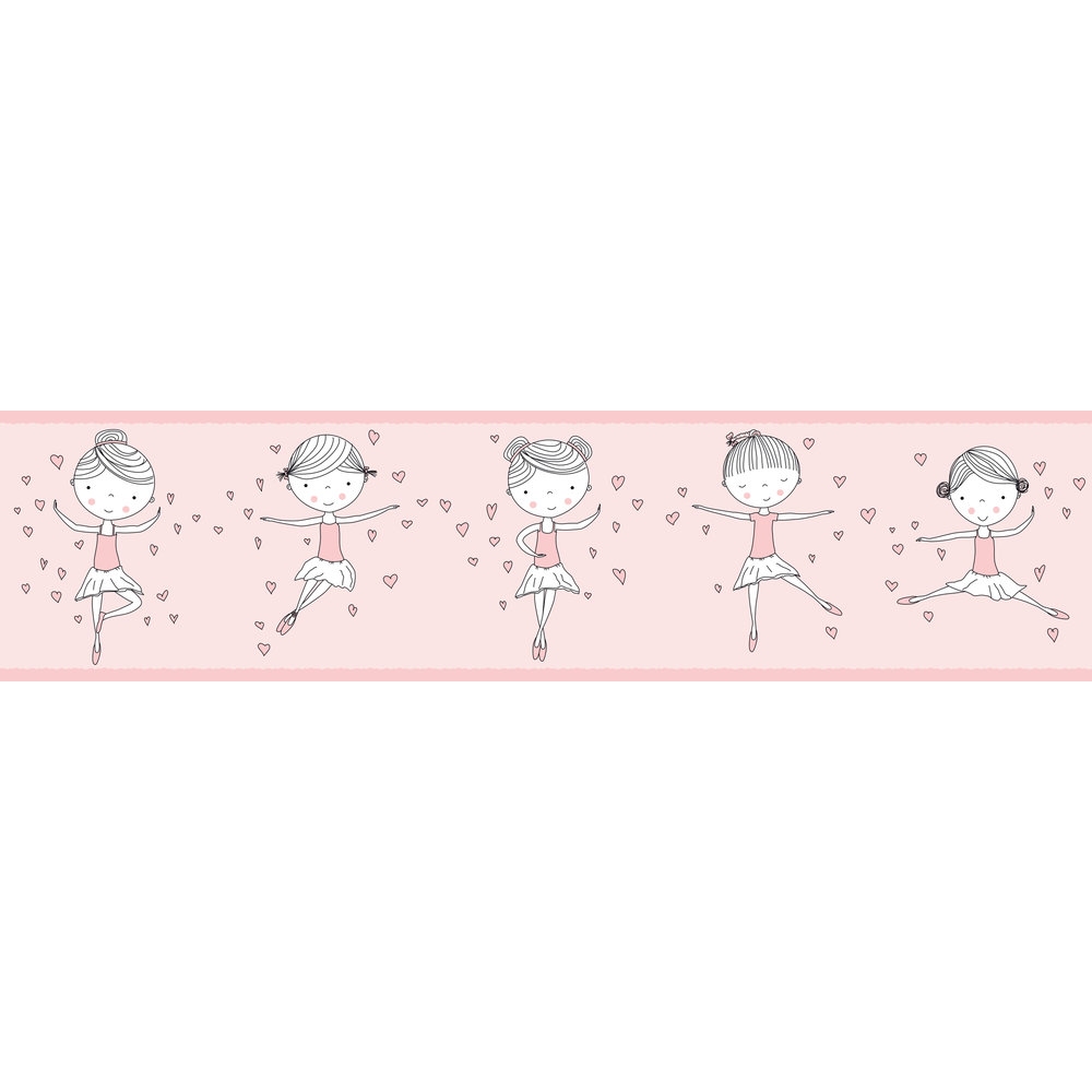 A.S. Creation Only Borders 11 403722 Cenefa de papel Habitación infantil 5,00 x 0,155 m Rosa