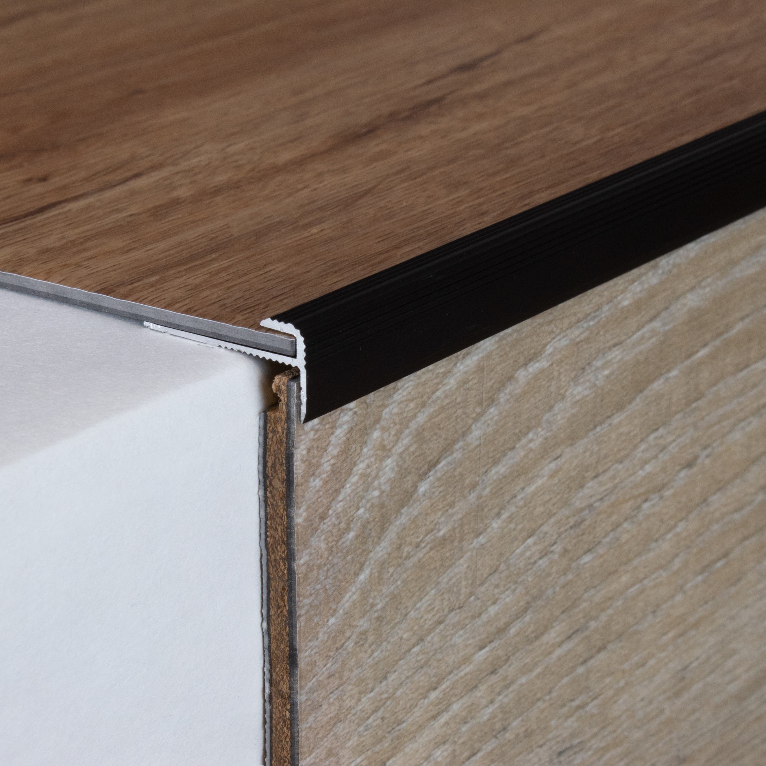 Perfil final, altura 10 mm, ancho 25 mm, altura del borde 3 mm, perfil de borde de aluminio PROVISTON