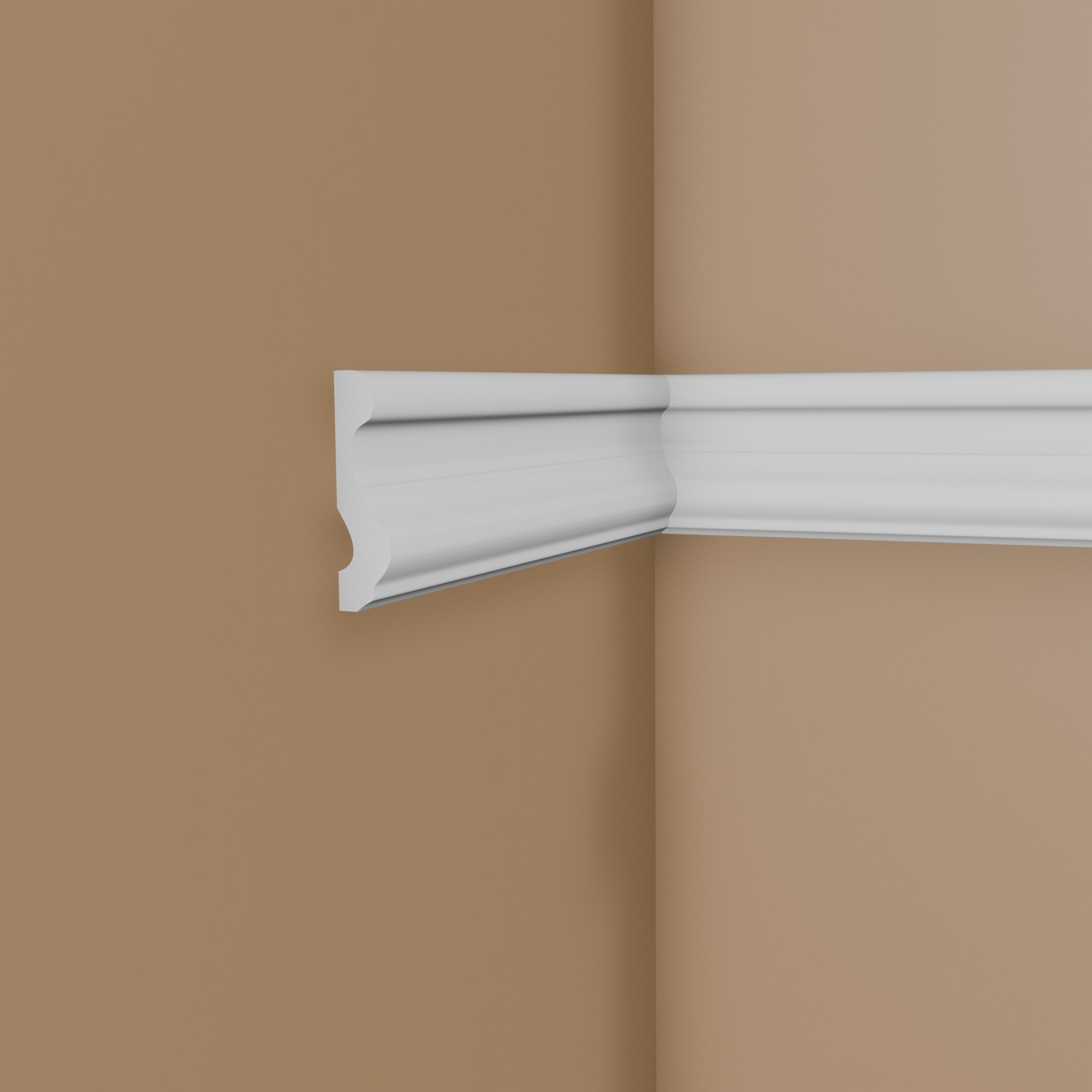 Moldura decorativa N 20 x 70 x 2000 mm Moldura de pared Poliestireno Blanco NMC NOMASTYL