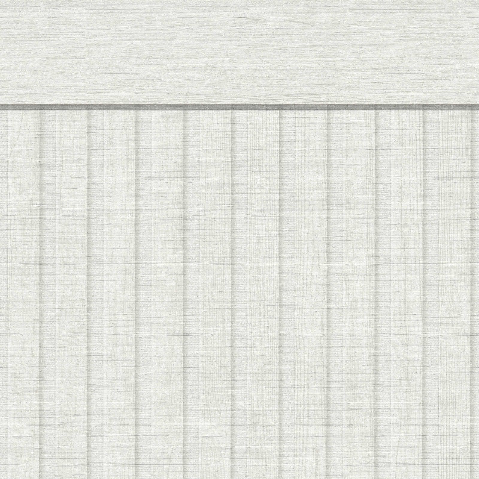 A.S. Creation Panel de pared Revestimiento de madera 397443 Papel pintado no tejido Rayas 5,00 m x 1,06 m Gris