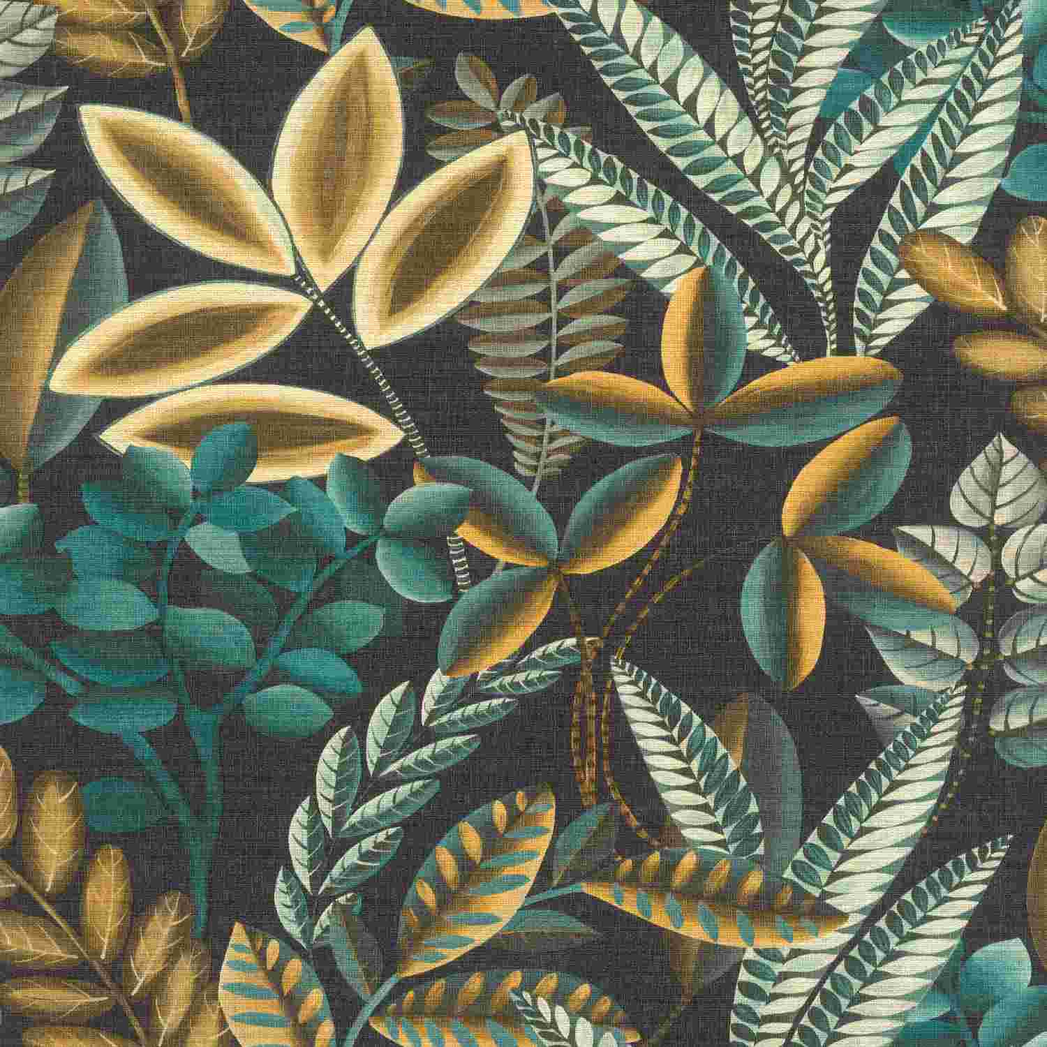 Rasch Florentino III 485561 Papel pintado no tejido Botánico 0,53 x 10,05 m Negro