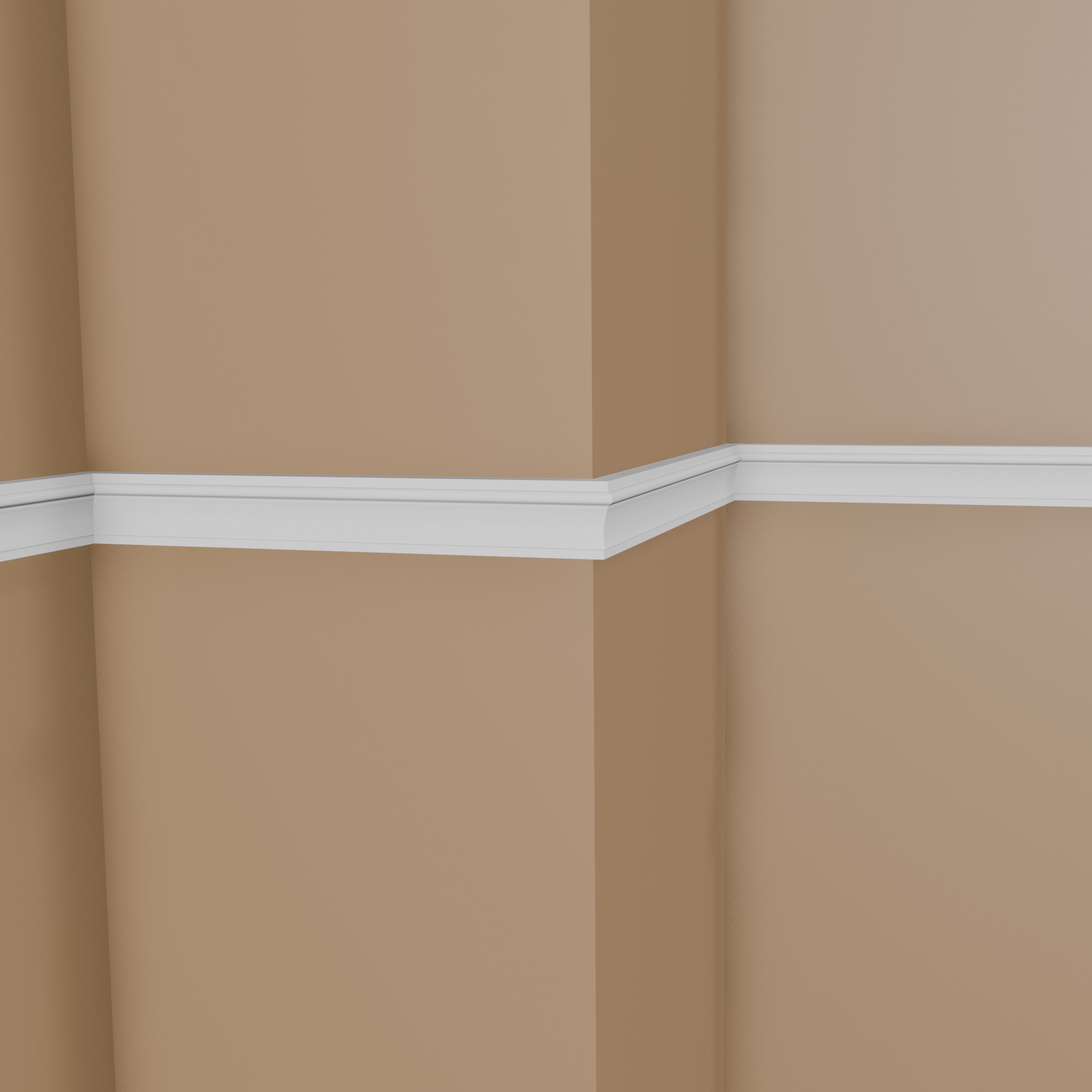 PROVISTON Moldura decorativa "NE007" 23 x 73 x 2000 mm Blanco Moldura de pared Decoración de pared Alta calidad