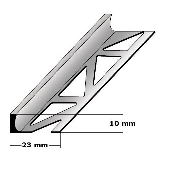 Junta de dilatación y perfiles para azulejos Auer Beldert 23 x 2500 mm de altura, acero inoxidable de 2 a 30 mm
